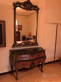 Comò boulle con specchio