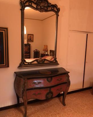 Comò boulle con specchio