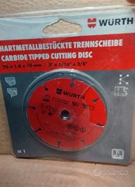 Disco da taglio con grana in Hartmetall Wurth