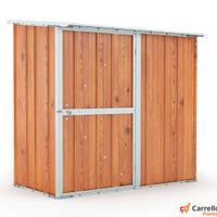 Box casetta giardino Acciaio 174x100 fin legno