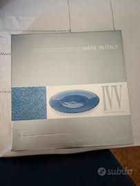 Piatto portata in vetro decorato IVV