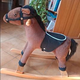 Cavallino a dondolo peluche