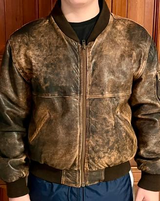 Giubbotto in vera pelle lavorazione artigianale