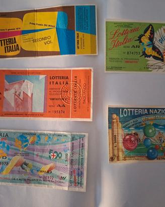 Biglietti lotteria vintage 