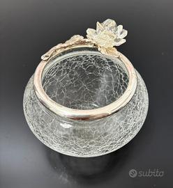 Vaso Murano Riflessi d'Arte vetro craquelé.