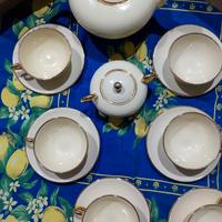 Servizio da te X 6 porcellana e oro anni 50/60