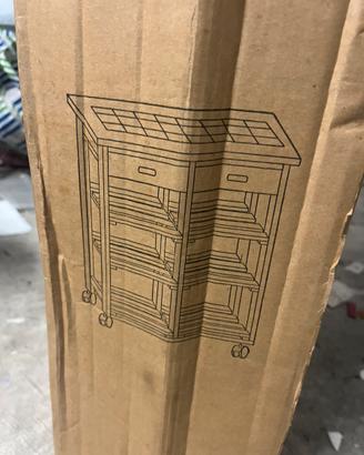 Carrello cucina in legno