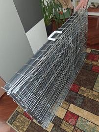 Gabbia pieghevole per cani acciaio inox 100x70 H80