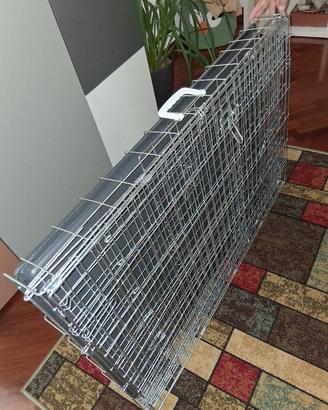 Gabbia pieghevole per cani acciaio inox 100x70 H80