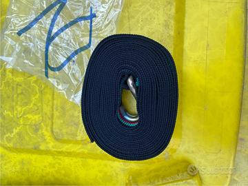 Lotto cinghie di fissaggio nuove + ganci metallici