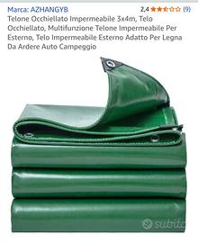 Telone Occhiellato Impermeabile Nuovo