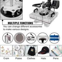  Pressa a caldo machina transfer digitale Vevor 