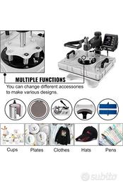  Pressa a caldo machina transfer digitale Vevor 