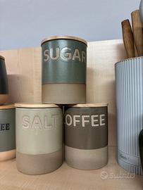 Tris sale zucchero e caffe