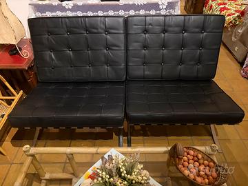 2 x Poltroncine Sedie Barcelona (Knoll Replica)