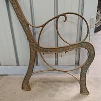 Gambe braccioli in ghisa vintage per panchina