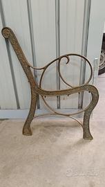 Gambe braccioli in ghisa vintage per panchina