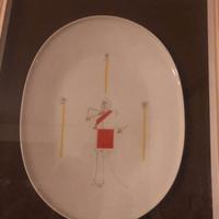 quadro con Piatto dipinto a mano da Eliseo Salino 