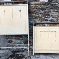 Due testate letto vintage originale, singolo