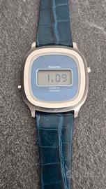 Nos Bulova quartz lcd batteria nuovo epoca vintage
