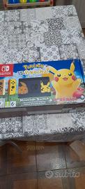 Nintendo switch let's go pikachu + accessori 