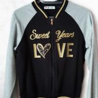 Felpa nera e grigia ragazza 13 14 anni  Sweet Year