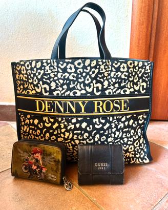 Borse Denny Rose + portafoglio Guess e Betty Boop