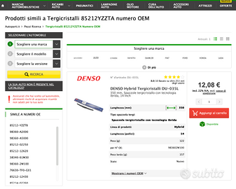 tergicristalli Toyota Auris SW