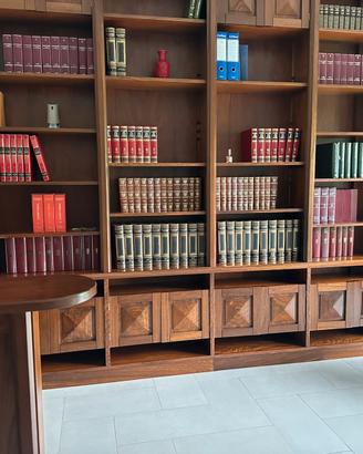 Libreria artigianale in legno massello - pregio