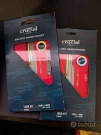 2x kit ram ddr4 16gb (8x2) 3600mhz crucial