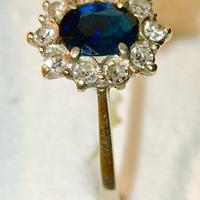Parure anello Kate e orecchini oro e zaffiri