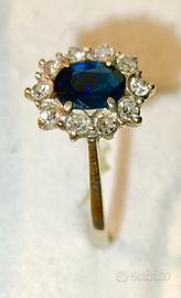Parure anello Kate e orecchini oro e zaffiri