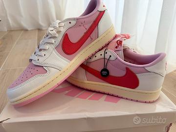 Travis Scott Jordan 1 Low Pink EU 44 nuove