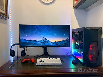 Postazione gaming completa: PC, monitor 200Hz, kit