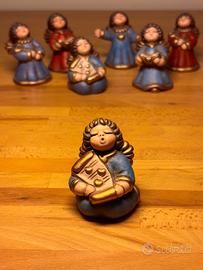 Thun angelo ceramica blu con pergamena