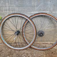 coppia ruote bici corsa bimbo 22