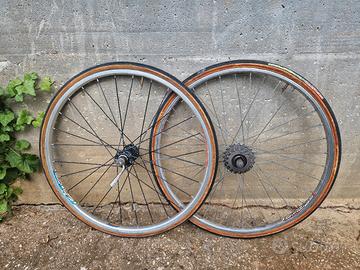 coppia ruote bici corsa bimbo 22