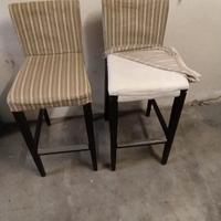 Coppia sgabelli legno
