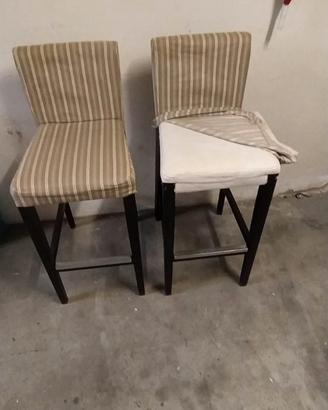 Coppia sgabelli legno