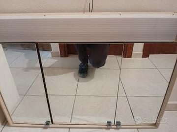 Mobiletto bagno sospeso con specchiera