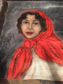 Piccola tela con giovane partigiana