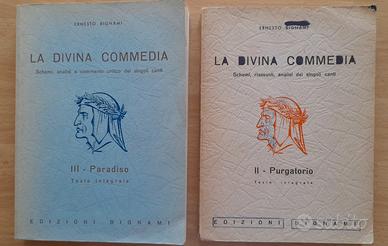 Due libri La Divina Commedia (Purgatorio-Paradiso)