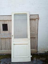 porte in legno, con vetro, da restaurare