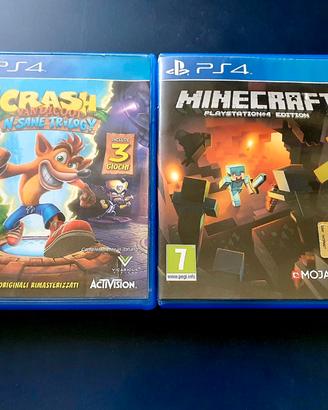 CRASH BANDICOOT TRILOGY  + MINECRAFT PS4/PS5 