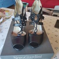 sandali donna Nero Giardini in pelle tg 38 nuovi 