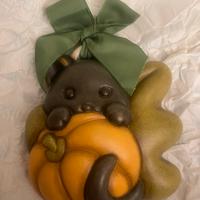 Formella gatto nero con zucca thun 🎃 🐈⬛