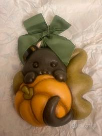 Formella gatto nero con zucca thun 🎃 🐈⬛