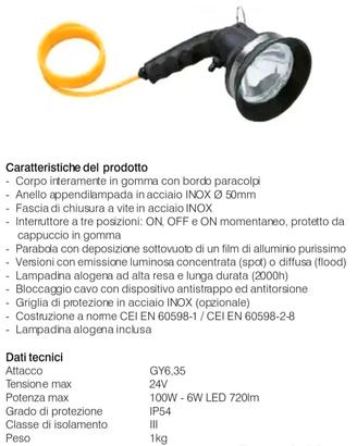 Lampada da ispezione professionale 24V 100W