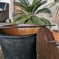 Paiolo Antico in rame con coperchio