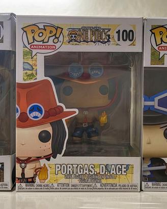 tris funko pop One piece i fratelli luffy,ace,sabo